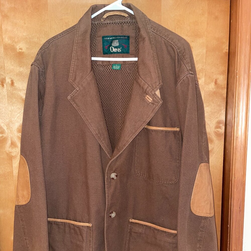 Vintage Orvis Zambezi Safari Field Jacket Brown Men's Large Cotton Twill